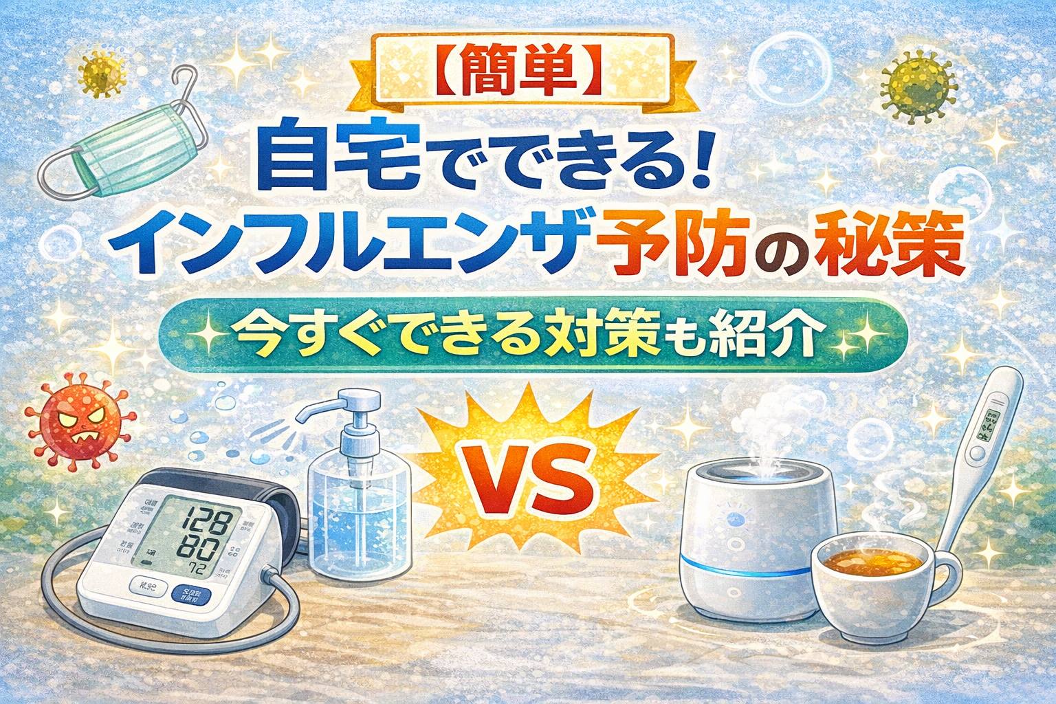 【簡単】自宅でできる！インフルエンザ予防の秘策5選｜今すぐできる対策も紹介