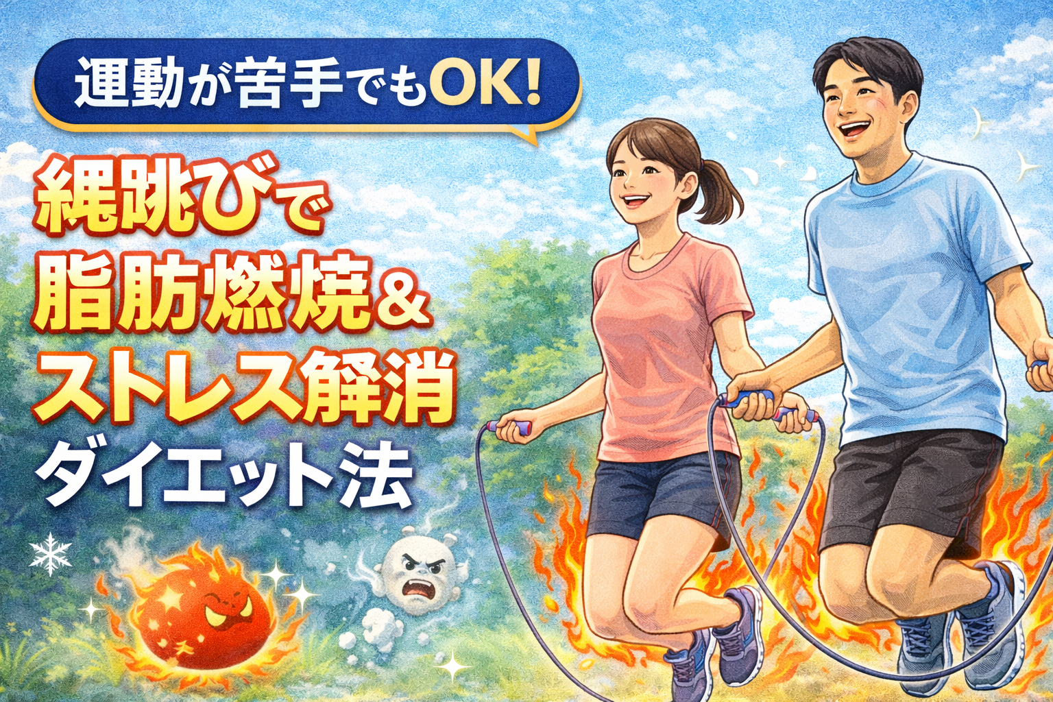 運動が苦手でもOK！縄跳びで脂肪燃焼＆ストレス解消ダイエット法